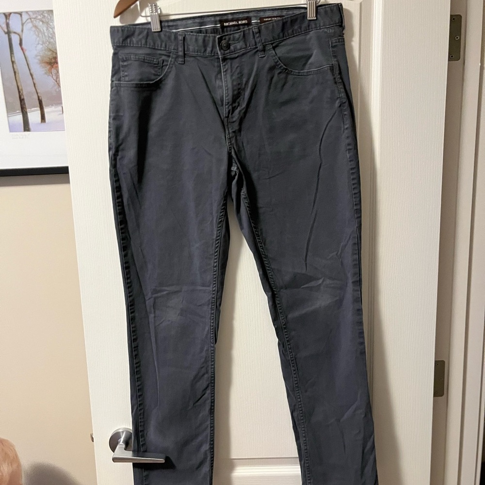 Michael Kors Gray Slim Chinos